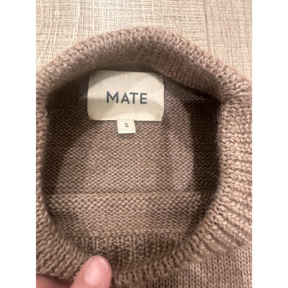 Mate Women's Brown Merino Soft Perfect Crew Neck Pullover Sweaters Size Small - Picture 5 of 7